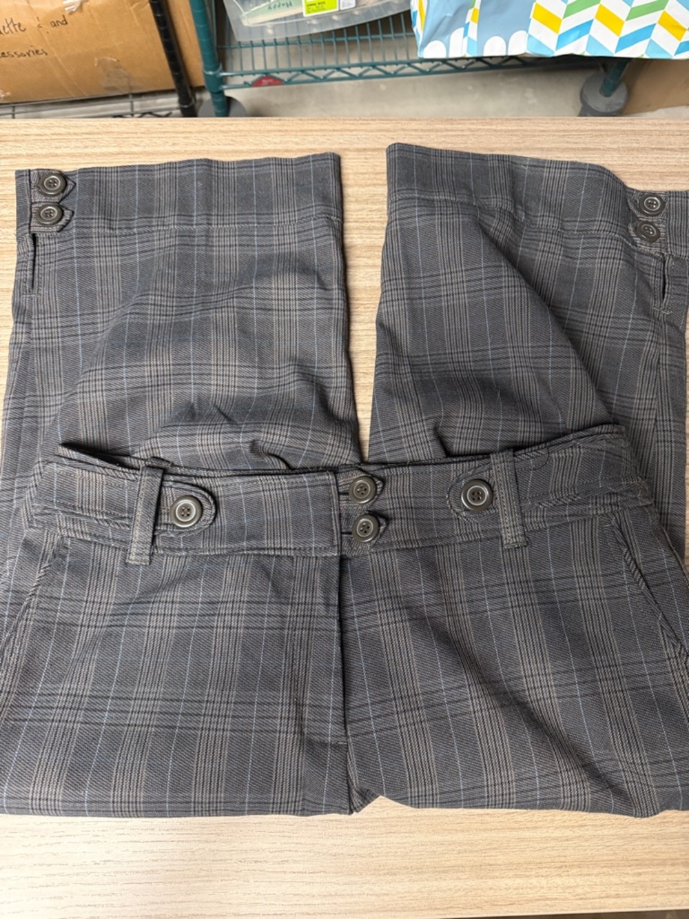 H&M cropped Plaid Dress Pants